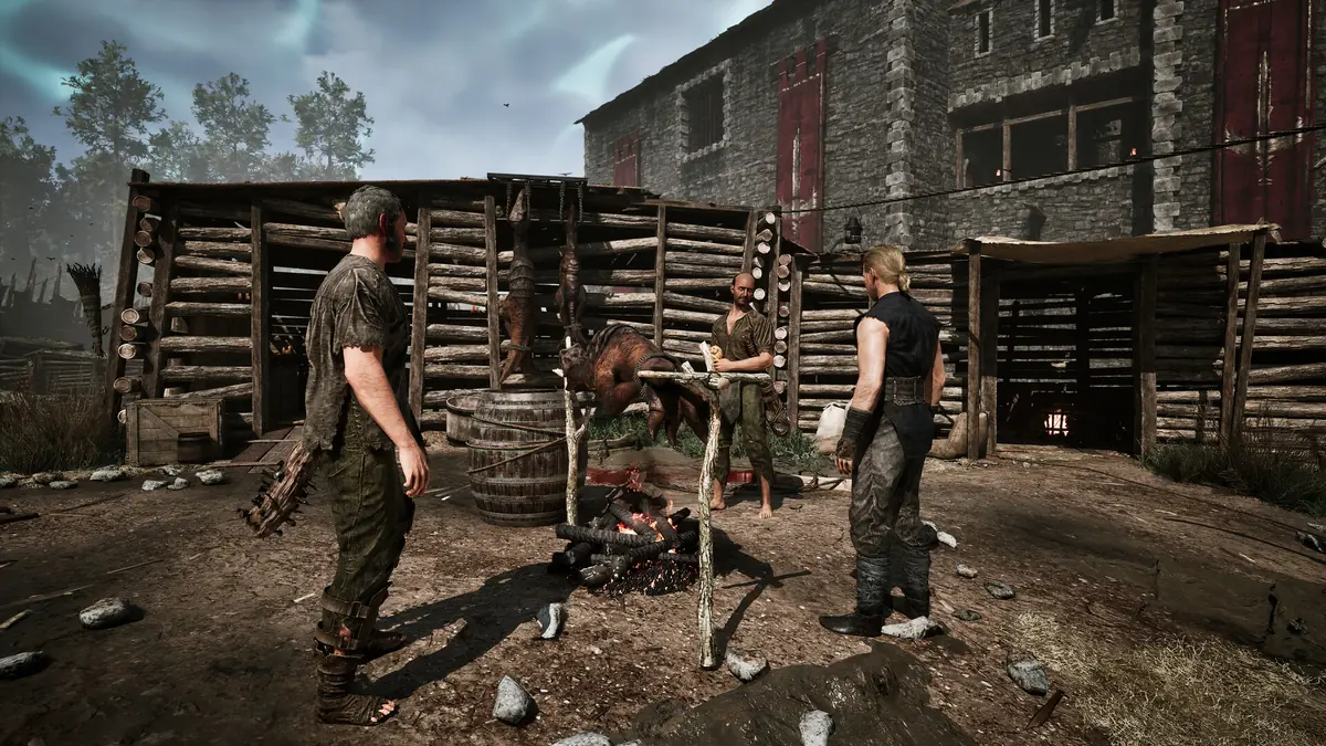 Scène officielle de Gothic 1 Remake dans l'atmosphère sombre de la Colonie